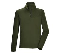 Killtec Men Ksw 58 Mn FLX Shrt Functional Fleece Shirt with Stand-up Collar and Zip, Forest Green, L