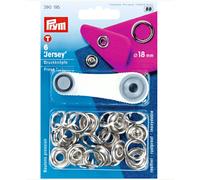 Jersey Press Fastener 18mm Silver-Coloured - Galedi Pins Non-Sew Closure