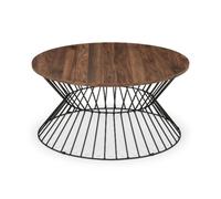 Jersey Round Wire Coffee Table Brown