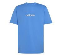 adidas Men's Essentials Linear Single Jersey TEE, ray Blue/Off White, XXL