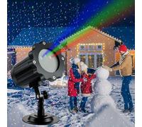 Jersige Christmas Projector Light - Outdoor Lights Projector Waterproof Remote Control, Red Green and Blue Star Show Decorations for Halloween Holiday Party Garden