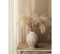 Jersinwei Ceramic Rustic Vase for Decor - 8.4Inch Farmhouse Vases - Decorative Vase for Home Decor, Living Room, Table, Boho - Vintage Tile