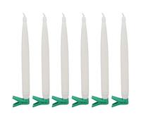 jerss 6Pcs Led Christmas Candles Christmas Tree Pole Lights Long Bars Ornaments Candle Lights Wax Clips Accessories Decoration Candle Lighting for Candle Lamp Electronic Candle