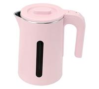 jerss Water Boiler, Double Layer Stainless Steel Water Heater Auto Off BPA Free with Base for Office (Pink)