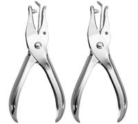 Jersvimc 2Pcs 1/4 Inch Hole Puncher Single Mini Paper Punch - 6mm, Small Handheld Hole Puncher Circle Tiny Metal Craft Punch for Office Tag DIY Cards Sheet