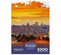 Jerusalem 1000 Piece Jigsaw Puzzle, Old Europe Travel Artwork, 1000 Pieces for Adults, Travel Gift for Families, Relaxing Challenge, 70x50cm/1000pcs