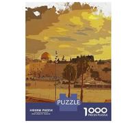 Jerusalem 1000 Piece Jigsaw Puzzle, Romantic City Break Scene, 1000 Pieces for Adults, Travel Gift for Home Décor Fans, Decorative Artwork, 52x38cm/1000pcs