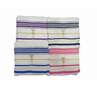 Jerusalem 4 x Messianic Prayer Shawls Tallits 72" x 22" in matching bags (purple, pink, Israel blue and navy blue).