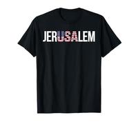 Jerusalem American Flag Israel T-Shirt