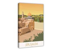 Jerusalem Canvas Poster Wall Art Decor Print Picture Paintings for Living Room Bedroom Decoration 24x36inch(60x90cm)