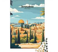 Jerusalem Cityscape Jigsaw Puzzle for Adults, 1000 Pieces, 38x26cm/1000pcs, Quiet Home Activity, Weekend Downtime And Quiet Weekends