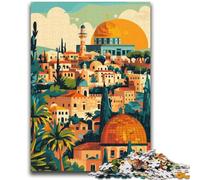 Jerusalem Cityscape Jigsaw Puzzles for Teenagers 1000 Jigsaws, for 14+ Train Your Brain And Your Hands Christmas Game Gifts 1000pcs(26x38cm)