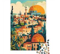 Jerusalem Cityscape Puzzles 1000 Piece for Adults Jigsaw Puzzles Jigsaw Puzzles Game for The Whole 52x38cm/1000pcs