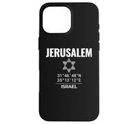 Jerusalem Coordinates Israel Heritage Star of David Case for iPhone 16 Pro Max