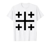 Jerusalem Cross Catholic Christian The Crusades History Cool T-Shirt