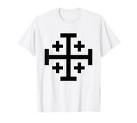 Jerusalem Cross Catholic Christian The Crusades History Cool T-Shirt