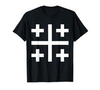 Jerusalem Cross Catholic Christian The Crusades History Cool T-Shirt