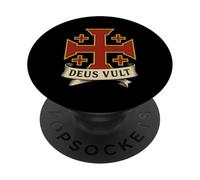 Jerusalem Cross: Deus Vult - Catholic Knight PopSockets Adhesive PopGrip