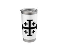 Jerusalem Cross Five-FOLD Cross KNIGHT'S Templar Stainless Steel Insulated Tumbler
