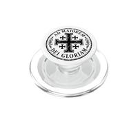 Jerusalem Cross For The Greater Glory of God Black Aged PopSockets PopGrip for MagSafe