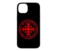 Jerusalem Cross For The Greater Glory of God Red Aged Case for iPhone 14 Plus
