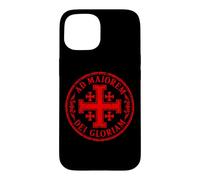 Jerusalem Cross For The Greater Glory of God Red Aged Case for iPhone 15