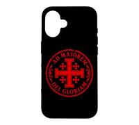 Jerusalem Cross For The Greater Glory of God Red Aged Case for iPhone 16