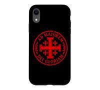 Jerusalem Cross For The Greater Glory of God Red Aged Case for iPhone XR