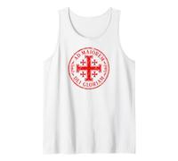 Jerusalem Cross for The Greater Glory of God Red Aged Tank Top