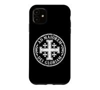 Jerusalem Cross For The Greater Glory of God White Aged Case for iPhone 11