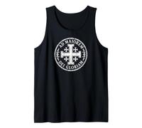 Jerusalem Cross for The Greater Glory of God White Aged Tank Top