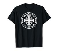 Jerusalem Cross for The Greater Glory of God White Aged Value Graphic T-Shirt