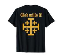 Jerusalem Cross - GOD Wills IT - Deus Vult T-Shirt