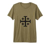 Jerusalem Cross in Black Premium T-Shirt