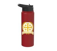 Jerusalem Cross Medieval Kingdom of Jerusalem Symbol Stainless Steel Insulated Water Bottle