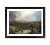 Jerusalem From The Mount Of Olives By Frederic Edwin Church Classic Painting Framed Print | A2 Black Framed Wall Art | Ready to Hang | Classic Religious Picture | Living Room Bedroom Lounge Office