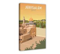 Jerusalem Israel Canvas Poster Wall Art Decor Print Picture Paintings for Living Room Bedroom Decoration 08x12inch(20x30cm)