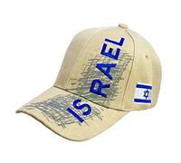 Jerusalem Israel Embroidered beige baseball cap hat fashion with Israel flag