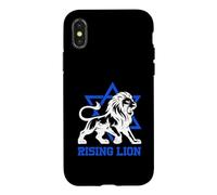 Jerusalem Israel Rising Lion Jewish Star Of David Vintage Case for iPhone X/XS