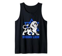 Jerusalem Israel Rising Lion Jewish Star of David Vintage Tank Top