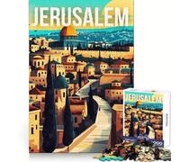 Jerusalem, Israel Travel 1000-piece Puzzle for Adults Intellectual Fun Peaceful Recreation Fine Cut Creative Gift size 38x26cm