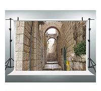 Jerusalem Old City Lane Backdrop for Photography, 9x6FT, Israel Cityscape Background, Photo Booth Studio Props LYLU671