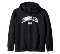 Jerusalem Old City Walls Mamilla Mall Dome of The Rock Zip Hoodie