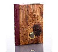Jerusalem Olive Wood English Bible from Bethlehem with Holy Soil King James Red Letter Edition