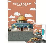 Jerusalem Palestine Design Puzzles for Teenagers 1000 Pieces Mental Boost Fine Detail Fun Challenge Room Decor (38x52cm)