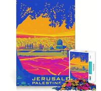 Jerusalem Palestine Pop 1000 Piece Jigsaw Puzzles for Adults Unwind Game Snug Cut Playful Challenge Wall Accent (38x52cm)
