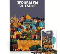 Jerusalem Palestine Poster 1000 Piece Jigsaw Puzzles for Teenagers Brain Think Snug Connection Real Challenge Christmas Idea (38x52cm)