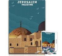 Jerusalem Palestine Poster Jigsaw Puzzle 1000 Educational Fun Learning Activity Game Perfect Thoughtful Gift for Any Occasion Size 50x75cm