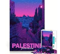 Jerusalem Palestine Poster Puzzles for Adults 1000 Puzzles Brain Teaser Sharp Detail Family Pastime Art Piece (38x26cm)