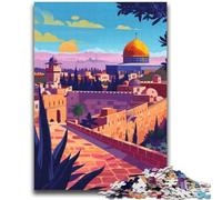 Jerusalem Skyline Jigsaw Puzzles for Adults Teenagers Jigsaws Puzzle, Stress Reliever Staycation Kill Time Enhance Love between Couples 2000pcs(70x100cm)